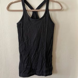Lululemon Grey Razerback yoga Top